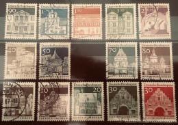 ALEMANIA 1966 1967  MI 489 A 495 + 497 A 503 Edificios. Falta 496 - Gebraucht