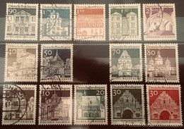 ALEMANIA 1966 1967  MI 489 A 495 + 497 A 503 Edificios. Falta 496 - Used Stamps