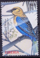 Blue-bellied Roller, Coracias Cyanogaster, Birds, Liberia 2000 MNH - Otros & Sin Clasificación