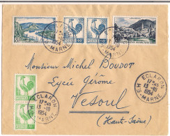 Lettre Eclairon Hte Marne 1954 Destination Vesoul ( Cote 97€ ) - 1921-1960: Modern Period