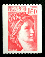 1981 FRANCE N 2158 SABINE DE GANDON 1,60F ROULETTE - NEUF** - Rollo De Sellos