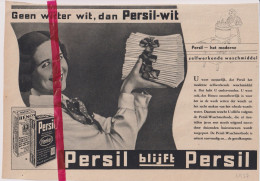 Pub Reclame - Wasmiddel Persil Wit , - Orig. Knipsel Coupure Tijdschrift Magazine - 1937 - Ohne Zuordnung