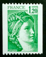 1980 FRANCE N 2103 SABINE DE GANDON 1,20F ROULETTE - NEUF** - Rollo De Sellos