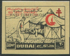 DUBAI / Rotes Kreuz Mit Überdruck Kampf Gegen Die Tuberkulose / MiNr. 126 B / ** - Rode Kruis