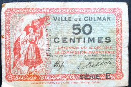 50 CENTIMES VILLE DE COLMAR BON NECESITE - Buoni & Necessità