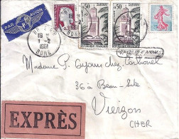 FRANCE N° 1238x2/1233/1263 S/L. EXPRES DE BONE/ALGERIE/1.2.61 - Brieven En Documenten