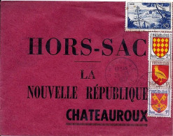 FRANCE N° 1038/1003/1004/1047 S/L. HORS SAC DE CHAILLAC/25.11.57 - Covers & Documents