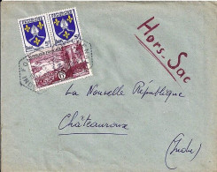 FRANCE N° 1036/1005x2 S/L. HORS SAC DE FONTGUENAND/2.5.58 - Covers & Documents