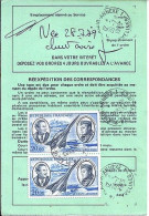 POSTE AERIENNE N° 44x2 S/BORDEREAU DE REEXPEDITION COURRIER/PARIS/1979 - 1960-.... Cartas & Documentos