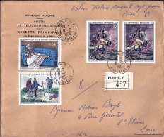 FRANCE N°  1363/1364/1365x2 S/LREC. CHARGEE DE PARIS RP/8.2.63 - Storia Postale