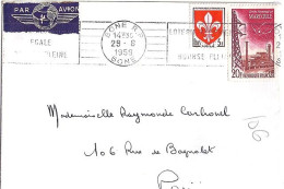FRANCE N°  1204/1186 S/L DE BONE/ALGERIE/1959 POUR LA FRANCE - Covers & Documents