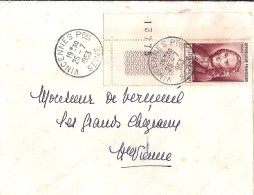 FRANCE N°  947 Bdf S/L DE VINCENNES/25.7.53 - Storia Postale