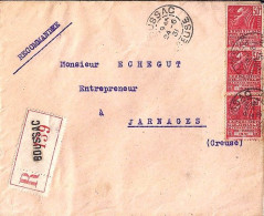 FRANCE N°  272x3 S/L REC.DE BOUSSAC/24.6.31  - Lettres & Documents