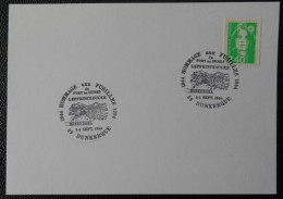 D37 Cachet Temporaire Dunkerque 59 Nord Hommage Aux Fusillés Du Fort Des Dunes Leffinckoucke Rosendael 3 4 Septembre 199 - Commemorative Postmarks