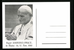 AK Mainz, Papst Johannes Paul II. Zu Besuch 1980  - Popes