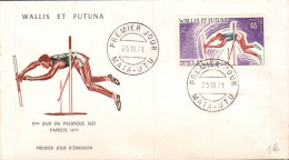 WALLIS ET FUTUNA FDC 1971 JEUX DU PACIFIQUE SUD - SAUT A LA PERCHE - FDC