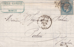 LAC 29A GC 2659 Nimes  Pour Pertuis   1870 - 1849-1876: Période Classique