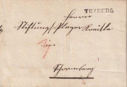 Allemagne Lettre Avec Correspondance Tryberg 1844 - Prefilatelia