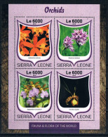 Bloc Sheet Fleurs Orchidées Flowers Orchids  Neuf  MNH **   Sierra Leone 2016 - Orchidées