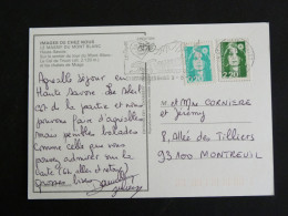 SAINT GERVAIS LES BAINS - HAUTE SAVOIE - FLAMME SUR MARIANNE BRIAT - SENTIER TOUR MONT BLANC COL DU TRICOT CHALETS MIAGE - Mechanical Postmarks (Advertisement)