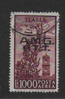 TRIESTE ZONA "A" 1948 AEREA SASSONE NUMERO 16 FIRMATO VALORE €.500,00++ C1197A - Gebraucht