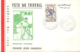 TUNISIE FDC 1958 FETE DU TRAVAIL - Tunesië (1956-...)