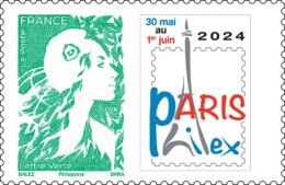 France - YT N° 5764 (2024) Timbre Marianne De L'avenir - Paris Philex - Marianne De L'Avenir Et Affiche De Paris-Philex. - Ungebraucht