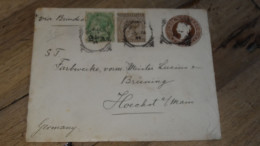 FRONT Cover, INDIA, Bombay To Germany 1894 ......... ..... 240424 ....... CL-8-6 - 1882-1901 Imperium