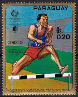 Timbre-poste Gommé Dentelé Neuf** - Jeux Olympiques D'été Munich 1972 Course De Haies - N° 1059 (Yvert) - Paraguay 1970 - Paraguay