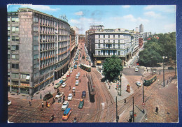 CPM CARTE POSTALE  GARE DE TRAMWAYS DE LA PLACE CAVOUR    ( MILAN - ITALIE  ) - Strassenbahnen