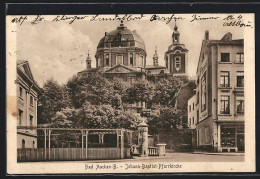 AK Bad Aachen-B., Strassenpartie Mit Johann-Baptist-Pfarrkirche  - Aken