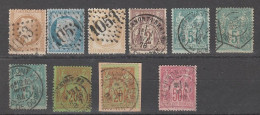 Lot De 10 Timbres Classiques Oblitérés De Clermont Ferrand (Puy De Dôme) GC 1053 - Sonstige & Ohne Zuordnung