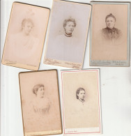 Lot N° 29 - 10 Photos Format CDV Femme - Old (before 1900)