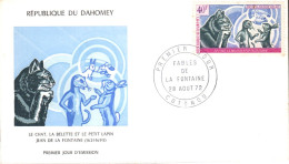 DAHOMEY FDC 1972 FABLEs DE LA FONTAINE - Benin – Dahomey (1960-...)