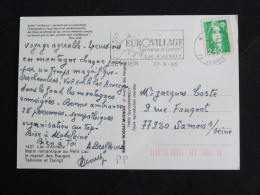 SEVRIER - HAUTE SAVOIE - FLAMME EUROVILLAGE SUR MARIANNE BRIAT - LAC ANNECY MASSIF DES BAUGES TALLOIRES DUINGT - Mechanical Postmarks (Advertisement)