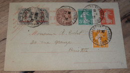 Entier Postal Avec Compléments , Strasbourg 1922 ......... ..... 240424 ....... CL-11-2 - 1921-1960: Modern Period