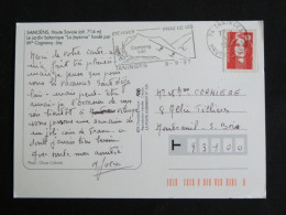 TANINGES - HAUTE SAVOIE - FLAMMES SUR MARIANNE BRIAT - SAMOËNS JARDIN BOTANIQUE LA JAYSINIA - Mechanical Postmarks (Advertisement)