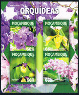 Bloc Sheet  Fleurs Orchidées Flowers Orchids  Neuf  MNH **   Mozambique Mocambique 2016 - Orchidées