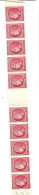 FRANCE N° 676 ROUGE TYPE CERS DE MAZELIN PAPER EPAIS BANDE DE 10 AVEC INTERPANNEAU NEUF SANS CHARNIERE - Neufs