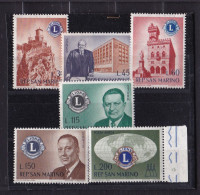 1960 San Marino Saint Marin LIONS CLUB Serie Di 6 Valori MNH** - Ongebruikt