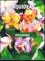 Bloc Sheet  Fleurs Orchidées Flowers Orchids  Neuf  MNH **   Mozambique Mocambique 2016 - Orchidee