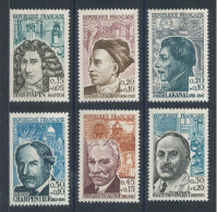 1345** à 1350** Série Des Célébrités - Unused Stamps