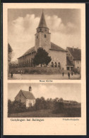 AK Geislingen Bei Balingen, Blick Auf Neue Kirche Und Friedhofkapelle  - Geislingen