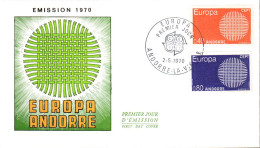 ANDORRE FDC 1970 EUROPA - 1970