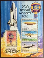 Grenadines Of St Vincent 1983 Manned Flight Aircraft Minisheet MNH - St.Vincent E Grenadine