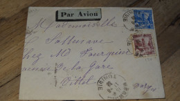 Enveloppe TUNISIE, Avion, 1938 ......... ..... 240424 ....... CL-12-1 - Lettres & Documents