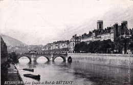 25 -  BESANCON - Le  Pont De  Battant Et Les Quais ( Publicité Au Dos  )  - Besancon