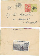 CIP 22 - 266b Scout Vignette BUCURESTI, Romania - Cover - Used - 1916 - Cartas & Documentos