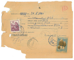CIP 22 - 23-a ILIA, Hunedoara, Acte De Procedura - Cover Receipt - Used - 1960 - Storia Postale