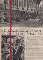 Wouw - Koorgestoelte Cisterciënser Abdij - Orig. Knipsel Coupure Tijdschrift Magazine - 1936 - Non Classés